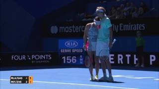 Petkovic and Zverev hug it out  Mastercard Hopman Cup 2017 [upl. by Aivad]