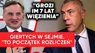 Giertych w Sejmie zapowiada quotGrozi im 7 lat więzieniaquot Padły nazwiska [upl. by Anerrol]