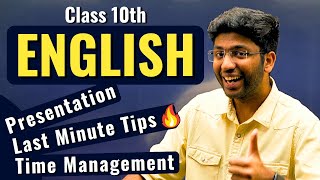 Class 10th English Last Minute Tips🔥 Presentation  Time Management  Motivation 🔥 [upl. by Eelytsirk]