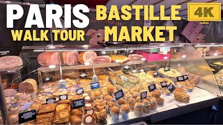 Bastille Food Market Walk Tour Early morning 4K HD Walk September 2023 [upl. by Littman445]