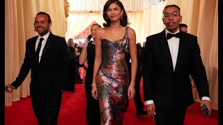 Zendaya poses for photos on the Oscars red carpet  zendaya updates  zendaya news [upl. by Teillo]