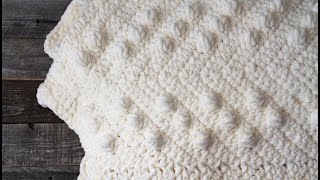 Bernat Blanket Yarn Chunky Ripple Crochet Blanket Pattern [upl. by Lirba]