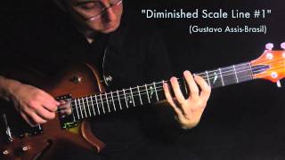 Diminished Scale Line 1 GUSTAVO ASSIS BRASIL Hybrid Picking [upl. by Alliuqat350]