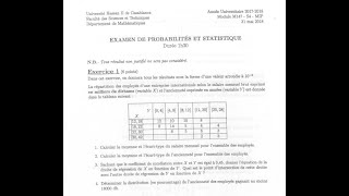 correction examen FST 31 mai 2018 partie 13 Exercice1 statistique à 2 variables [upl. by Petronilla]