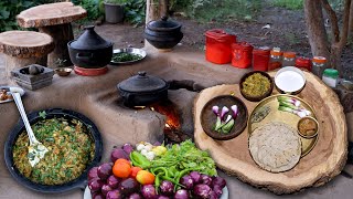 Baingan Bharta  Ringan No Oro  Village Traditional Baingan Bhata Recipe [upl. by Anitnatsnok]