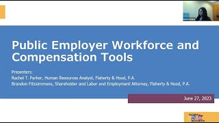 Labor Webinar Public Employer Workforce amp Compensation Tools [upl. by Enohsal]