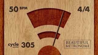 50 BPM 44 Wood Metronome HD [upl. by Direj]