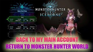 Return to Monster Hunter World  Back to my 1300 hour main account Event quests helping players [upl. by Aicened]