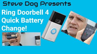 Ring Doorbell 4 Quick Battery Change [upl. by Einimod955]