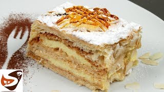 Millefoglie con crema – Torta semplice e golosa – Dolci facili [upl. by Arrahs]