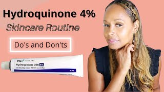 My Hydroquinone 4 Skincare Routine For Hyperpigmentation  Dos amp Donts [upl. by Anetsirhc255]