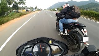 Pulsar NS 200 VS Pulsar RS 200  Drag Race  Highway  Topspeed 150 KMH [upl. by Saum]