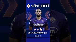 Galatasaray Sofyan Amrabat transferinde sona yaklaştı 🔥 galatasaray fenerbahçe beşiktaş shorts [upl. by Yanetruoc]