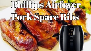 Pork Spare Ribs  Phillips Air fryer Recipes [upl. by Therron]