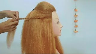 2 Easy and beautiful hairstyles for girls  Hairstyle live video for girls for open hair [upl. by Oryaj]