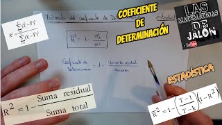 COEFICIENTE DE DETERMINACIÓN  FORMULA  Explicación Fácil y practica [upl. by Nairolf]