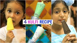 4 Tasty KULFI Recipe  Using 2 Basic Ingredients  Summers Kids Desserts Healthy CookWithNisha [upl. by Eelynnhoj652]