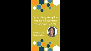 Eprescribing exemptions and opioid education requirements in 2024 [upl. by Duile926]