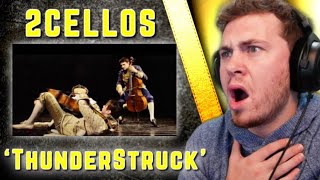 First Time EVER Hearing 2CELLOS quotThunderstruckquot Reaction [upl. by Kado926]