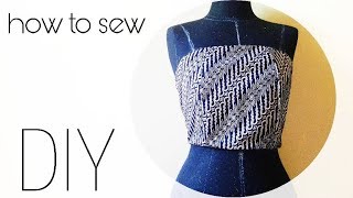 how to sew straight across strapless bodice [upl. by Pearman]