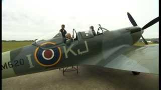 Veteran flies Spitfire for first time since WWII [upl. by Lassiter426]