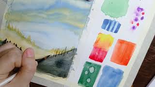 Canson 200gsm Watercolor paper review  Paper test  Sample painting [upl. by Bedad]