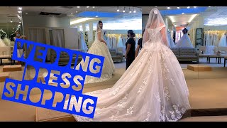 WEDDING DRESS SHOPPING  Demetrios The Bustle and more [upl. by Maram]