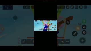 clutching in bedwars 1v1v1 Roblox bedwars [upl. by Altis111]