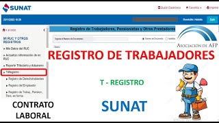 INSCRIPCIÓN REGISTRO E INGRESO DE UN NUEVO TRABAJADOR A PLANILLA [upl. by Ahl]