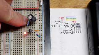 Delayed turn off with fade PNP BJT switch demo circuit [upl. by Imas]