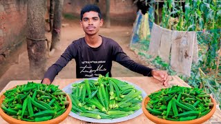 Bhindi Masala Recipe  Village Style Bhindi Masala recipe  Dahi Bhindi Masala Recipe  jharkhand [upl. by Ahsilrak965]