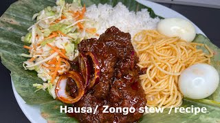 How To Make Hausa Stew Zongo Stew  Recipe  Updated Version  Lovystouch [upl. by Mosra]