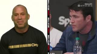 trash talk between Chael Sonnen vs Wanderlie Bellator Press Conference highlight [upl. by Diamante]