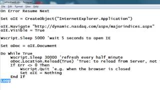 VBScript to Keep Refreshing a Web Page [upl. by Attennot707]
