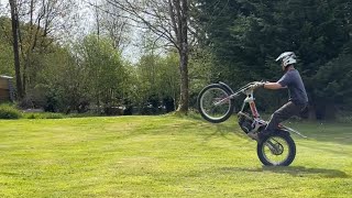 Trials bike wheelie progression  Day 6 Finally getting it [upl. by Jordanna]