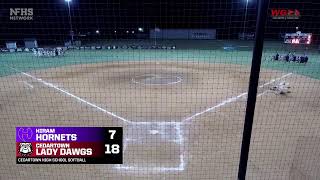 SOFTBALL Cedartown Lady Dawgs vs Hiram Hornets Game 2 [upl. by Roshelle490]