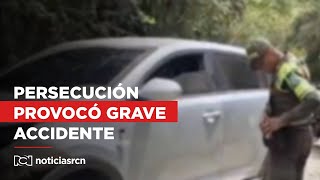 Persecución de película provocó grave accidente en Tuluá [upl. by Jonati]