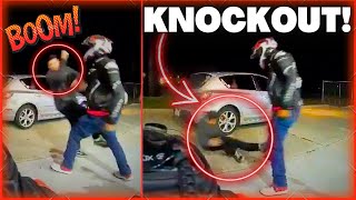 KNOCKOUT  WHEN BIKER FIGHTS BACK  BIKERS ROAD RAGE  Epic amp Unexpected Moto Moments 2023  Ep176 [upl. by Rickie]