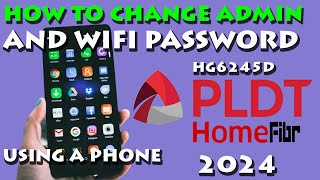 HOW TO CHANGE WIFI PASSWORD AND NAME of PLDT HOME FIBR USING PHONE 2024 [upl. by Hough361]