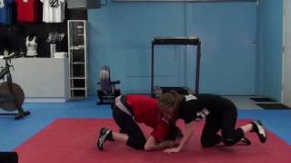 Front Headlock Technique  Beginner Womens MMA Wrestling Moves presented by Self Defined Fitness [upl. by Leigh]