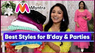 Myntra haul Bday amp Parties looks Maxidress kurti Dress amp Top on Sale  shopping haul with Vaishali [upl. by Verlie987]