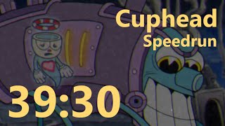 Cuphead Speedrun All Bosses  3930 [upl. by Nezah]