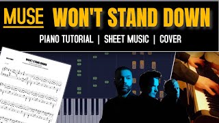 MUSE  Wont Stand Down  Best Piano Tutorial  Sheet Music  Cover [upl. by Macguiness]