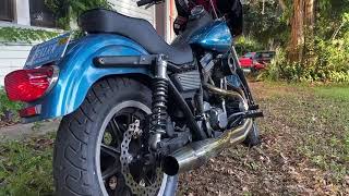 1991 Harley Davidson FXR with Thunderheader start up idle walkaround and flyby [upl. by Deva]