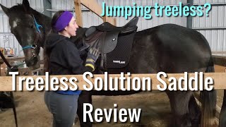 Treeless Solution Saddle Review is it really good for jumping [upl. by Quenby]