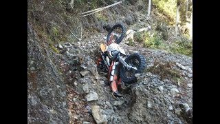 KTM 150 XCW 林道で遭難しかける…。 [upl. by Yajeet604]