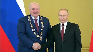 ПОЛНАЯ ВЕРСИЯ Путин вручил Лукашенко орден Андрея Первозванного  Кремль октябрь 2024 [upl. by Vite]