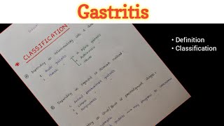 Gastritis 13  Classification  GIT Pathology [upl. by Barbarese657]