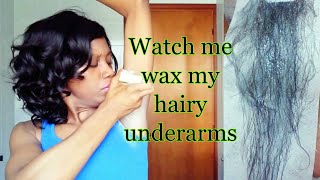 How I wax My UnderArmsArmpits With An Easy RollOn Wax [upl. by Kimmy]