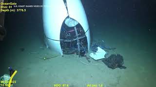 New video shows Titan submersible wreckage at the bottom of ocean [upl. by Bondon]